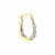 Elements Gold Over Silver Boxed Crystal Click-Top Hoop Earrings Perspective: right