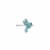 Elements Silver Plated Crystal Hummingbird Stud Earrings Perspective: right