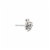 Elements Silver Plated Crystal Bunny Stud Earrings Perspective: right