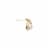 Elements Gold Over Silver White Pearl Teardrop Shaped Stud Earrings Perspective: right