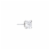 Elements Silver Plated Square Stud Earrings Perspective: right