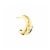 Elements 14K Gold Over Brass 25mm Chunky J Hoop Earrings Perspective: right