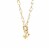 Elements Gold Over Silver Sun & Butterfly Charm Necklace Perspective: right