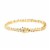 Elements 14K Gold Over Brass 7.25 Inch Cubic Zirconia Tennis Bracelet Perspective: right