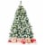 4.5ft Pre-lit Snow Flocked Christmas Tree Hinged Pine Tree Holiday Decoration Perspective: right