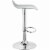 Set of 4 Swivel Bar Stool PU Leather Adjustable Kitchen Counter Bar Chair White Perspective: right