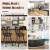 Gymax Set of 2 Swivel Bar stool 24'' Counter Height Leather Padded Dining Kitchen Chair Perspective: right