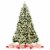 7.5ft Pre-lit Snow Flocked Christmas Tree Hinged Pine Tree Holiday Decoration Perspective: right