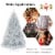 6 FT Silver Tinsel Christmas Tree Artificial Hinged Tree Holiday Decoration Perspective: right