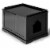 Gymax Cat Litter Box Wooden Enclosure Pet House Sidetable Washroom Storage Bench Black Perspective: right