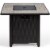 Gymax 30'' Gas Fire Table 50,000 BTU Square Propane Fire Pit Table Patio Yard Perspective: right