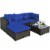 5PC Rattan Patio Conversation Set Outdoor Furniture Set w/ Ottoman Cushion Perspective: right