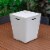 LeisureMod Chelsea Aluminum Patio Modern Propane Fire Pit Side Table Perspective: right