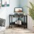 ODK Modern Triangle Corner Computer Writing Desk w/ Smooth Keyboard Tray, Black Perspective: right