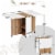 JOMEED Folding Dining Kitchen Table with Drawer and 2-Layer Storage Shelf, White Perspective: right