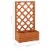 Garden Trellis Planter Orange 19.7 x9.8 x35.4 Solid Firwood Perspective: right