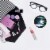 LED Eyebrow Tweezer Stainless Steel Make Up Tweezer with LED Light Rubber Finger Pads Perspective: right