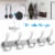 Wall Mount Coat Hook 15 Hooks Stainless Steel Clothes Hangers Rack Robe Hat Towels Hook Coat Perspective: right