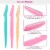 36pcs Women Eyebrow Razor Trimmer Facial Hair Remover Blade Safety Bikini Trimmer Shaper Perspective: right