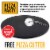 Heritage Products 15  Round Ceramic Non Stick Pizza Stone w/Wheel Cutter, Black Perspective: right