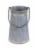 Cheungs 5522L Tall Round Galvanized Planter with Top & Bottom Gold Welding Accents & Swivel H Perspective: right