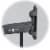 KidCo G2101 Angle Mount Metal Safeway Quick Release Top of Staircase Gate, Black Perspective: right