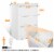 AOBABO 3 Drawer Lateral File Cabinet w/ Lock for Letter/Legal Size Paper, White Perspective: right