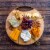 Bamboo Cheese Board and Knife Set with Magnetic Cutlery Storage - 13 Round Charcuterie Board Perspective: right