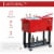 Outdoor Patio 80quart Party Portable Rolling Cooler Cart Ice Beer Beverage Chest Perspective: right