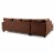Glory Furniture Gallant Microsuede Sectional in Chocolate Perspective: right