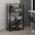 Turn-N-Tube 4-Tier Toolless Kitchen Storage Shelf Cart, French Oak Grey/Black Perspective: right