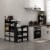 Furinno Luder 2-Tier Open Shelf Bookcase, Blackwood Perspective: right