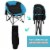 Moon Saucer Steel Camping Chair Folding Padded Seat w/ Carry Bag Perspective: right