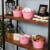 Sunnydaze Galvanized Steel Bucket Planters with Handles - Pink - Set of 10 Perspective: right