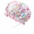 Wrapables Stylish Double Layer Waterproof Shower Caps (Set of 4), Animal Print & Dots Perspective: right