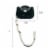 Wrapables Stylish Purse Hook Hanger, Foldable Handbag Table Hanger, Black Baguette Perspective: right