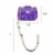 Wrapables Stylish Purse Hook Hanger, Foldable Handbag Table Hanger, Purple Baguette Perspective: right