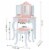 Fantasy Fields Kids Vanity Table Set Little Girl Makeup Dressing Desk Pink/White Perspective: right