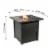 Peaktop Outdoor Square 30  Propane Gas Fire Pit with Steel Base HF45701AA-S Perspective: right