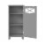 Elegant Home Fashions Bathroom Floor Cabinet With One Door Grey Dawson EHF-6834G Perspective: right