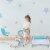 Baby Doll 3-in-1 Doll Stroller Set Pretend Play Dolls Stroller Kids Christmas Gift, Blue Perspective: right