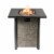 Peaktop Outdoor 28  Propane Gas Fire Pit with Tabletop and Woven Textilene Base for Garden Perspective: right