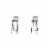 Madeline 41.73   Barstool, Set of 2 with Seat Cushion in Rose Pink Gold and White Perspective: right