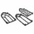 Set of 3 Black Cast Iron Gothic Cathedral Window Design Kitchen Trivets Perspective: right