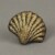 Set of 6 Gold Cast Iron Scallop Sea Shell Drawer Pulls Nautical Cabinet Knobs - Gold Perspective: right