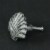 Set of 6 Silver Cast Iron Scallop Sea Shell Drawer Pulls Nautical Cabinet Knobs - Silver Perspective: right