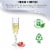8 oz. Crystal Cut Plastic Champagne Flutes (48 Glasses) Perspective: right