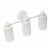 Lalia Home Essentix Contemporary Three Light Metal and Opaque White Glass Shade Vanity Upl Perspective: right