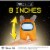 Among Us Plush Buddy Orange Rammed Crewmate 8 Online Video Game P.M.I. Perspective: right