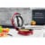 2-Section Omelet Maker Metallic Red Holstein Housewares Perspective: right